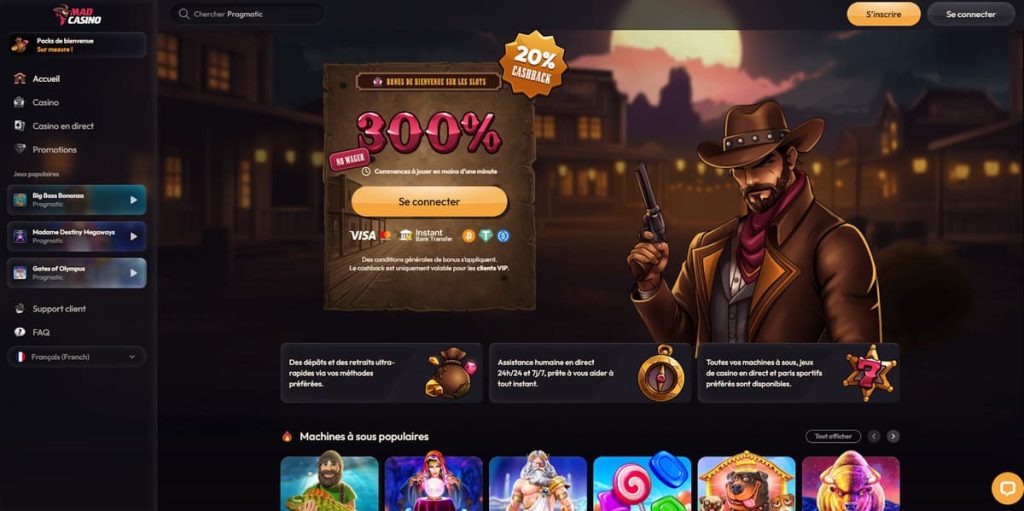 Madcasino accueil