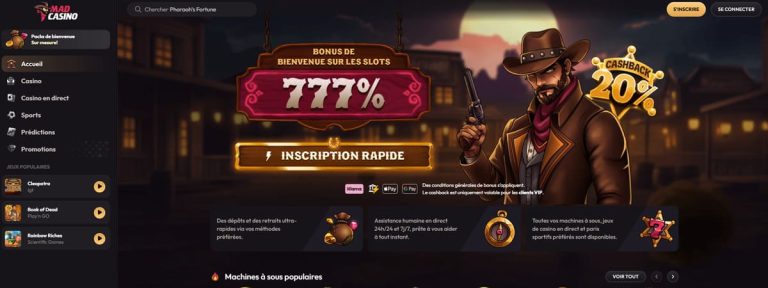 Mad Casino interface